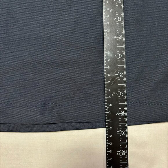 Lululemon Mens Stretch Golf Polo Short Sleeve Polo Classic Navy Blue Large - Picture 7 of 7